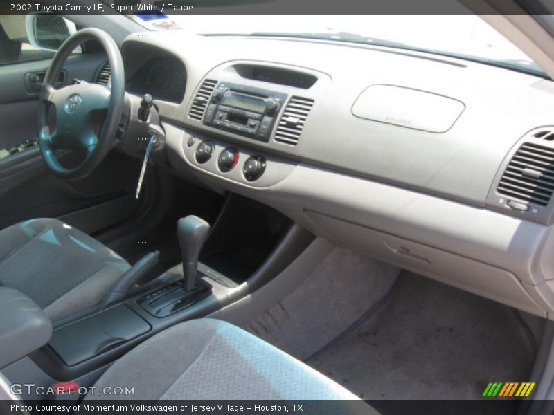 Super White / Taupe 2002 Toyota Camry LE