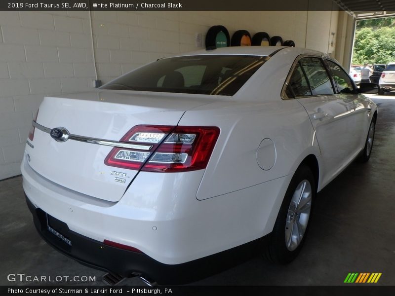 White Platinum / Charcoal Black 2018 Ford Taurus SEL AWD