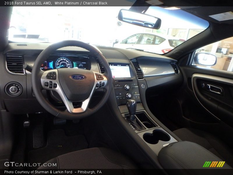White Platinum / Charcoal Black 2018 Ford Taurus SEL AWD
