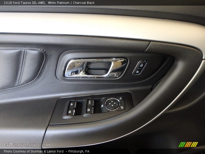 White Platinum / Charcoal Black 2018 Ford Taurus SEL AWD