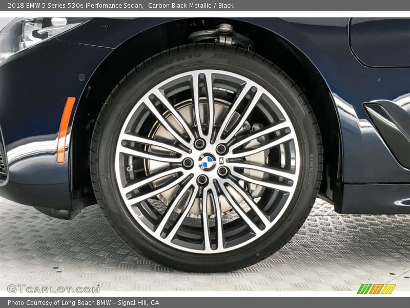 Carbon Black Metallic / Black 2018 BMW 5 Series 530e iPerfomance Sedan