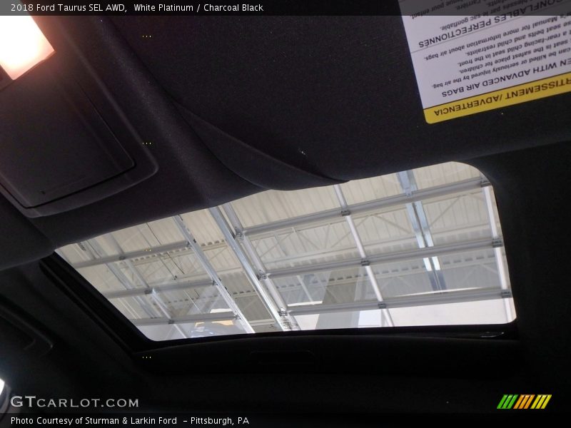 White Platinum / Charcoal Black 2018 Ford Taurus SEL AWD