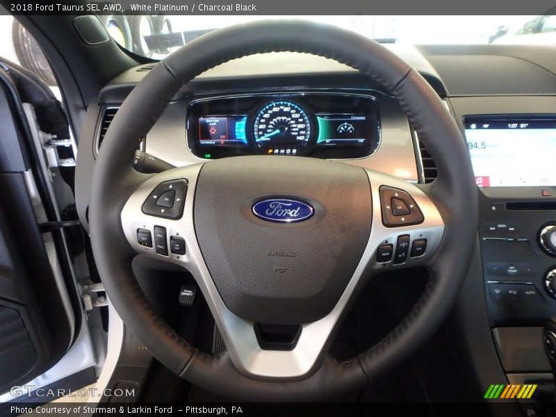 White Platinum / Charcoal Black 2018 Ford Taurus SEL AWD