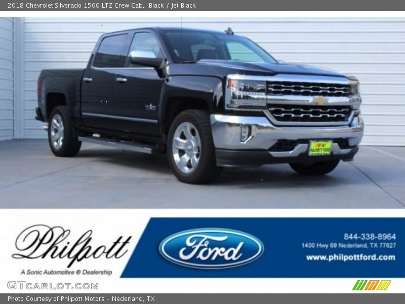 Black / Jet Black 2018 Chevrolet Silverado 1500 LTZ Crew Cab