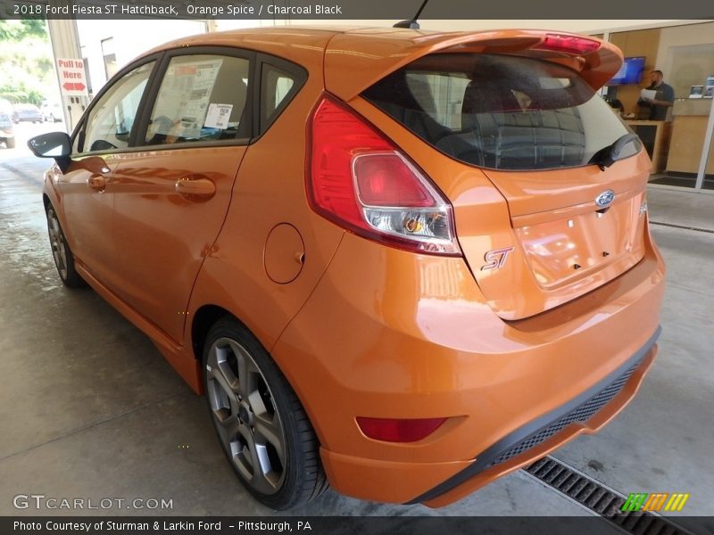 Orange Spice / Charcoal Black 2018 Ford Fiesta ST Hatchback