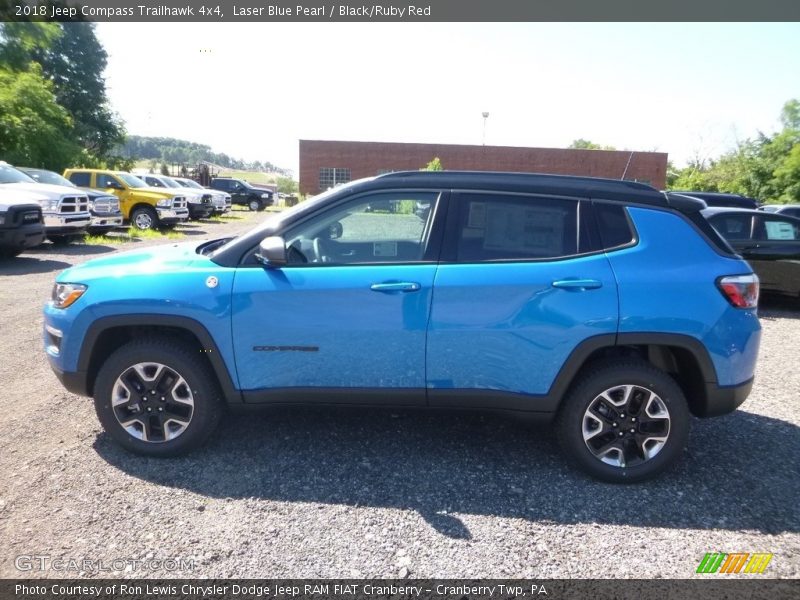 Laser Blue Pearl / Black/Ruby Red 2018 Jeep Compass Trailhawk 4x4