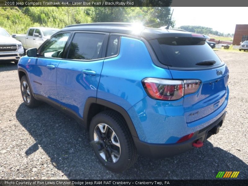 Laser Blue Pearl / Black/Ruby Red 2018 Jeep Compass Trailhawk 4x4