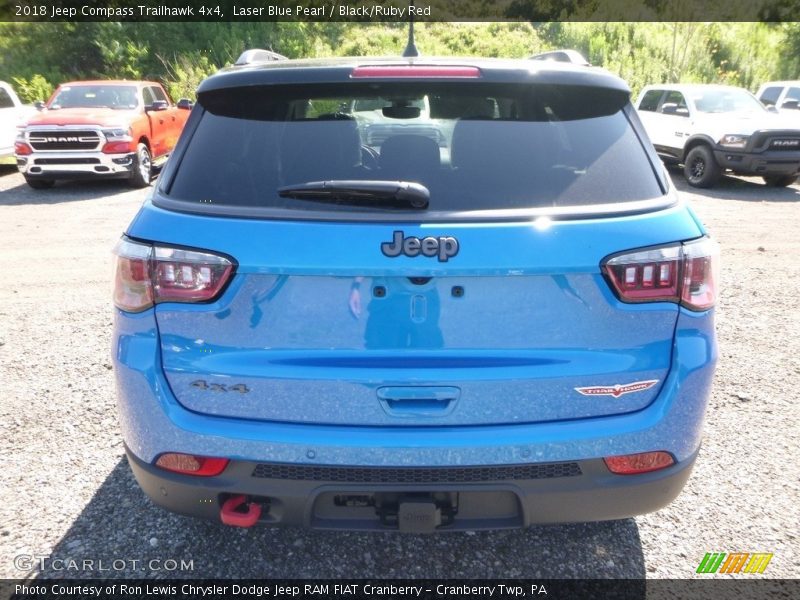 Laser Blue Pearl / Black/Ruby Red 2018 Jeep Compass Trailhawk 4x4