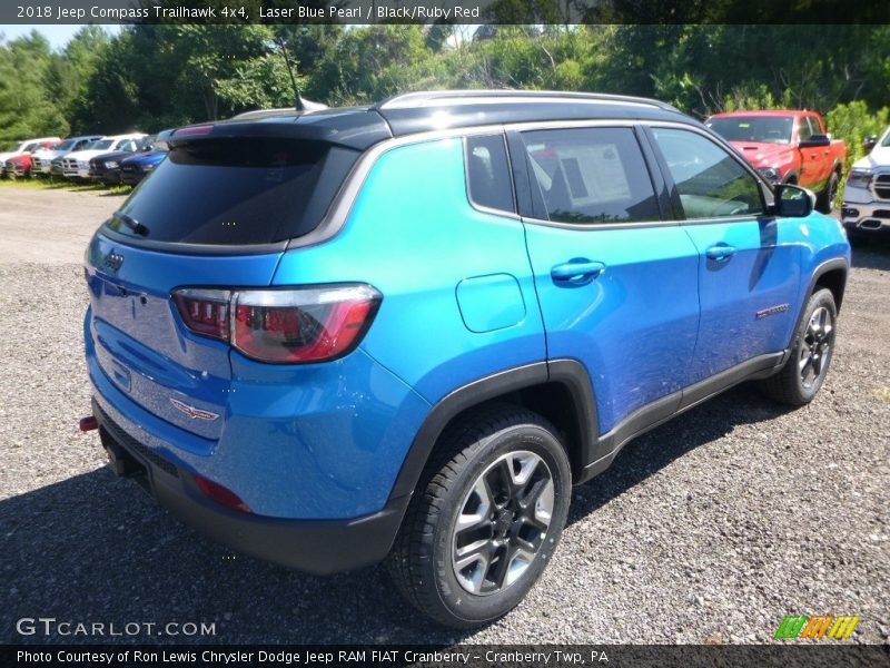 Laser Blue Pearl / Black/Ruby Red 2018 Jeep Compass Trailhawk 4x4