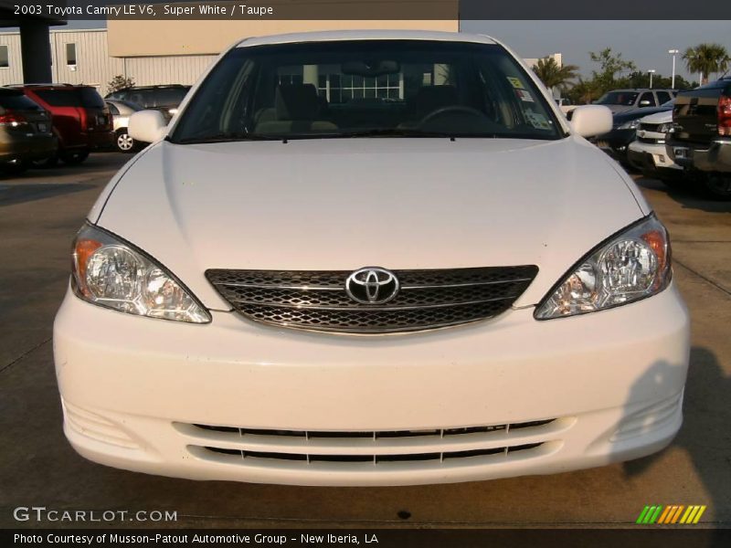 Super White / Taupe 2003 Toyota Camry LE V6