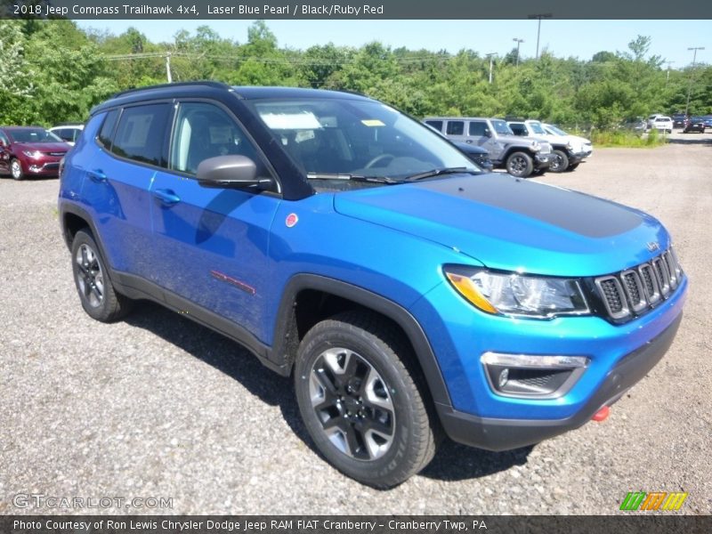 Laser Blue Pearl / Black/Ruby Red 2018 Jeep Compass Trailhawk 4x4
