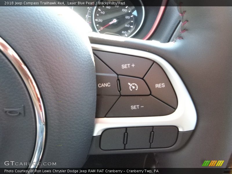 Laser Blue Pearl / Black/Ruby Red 2018 Jeep Compass Trailhawk 4x4