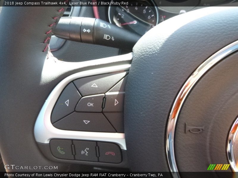 Laser Blue Pearl / Black/Ruby Red 2018 Jeep Compass Trailhawk 4x4