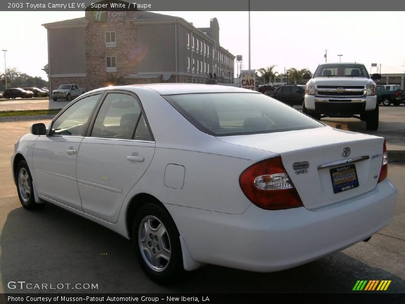 Super White / Taupe 2003 Toyota Camry LE V6