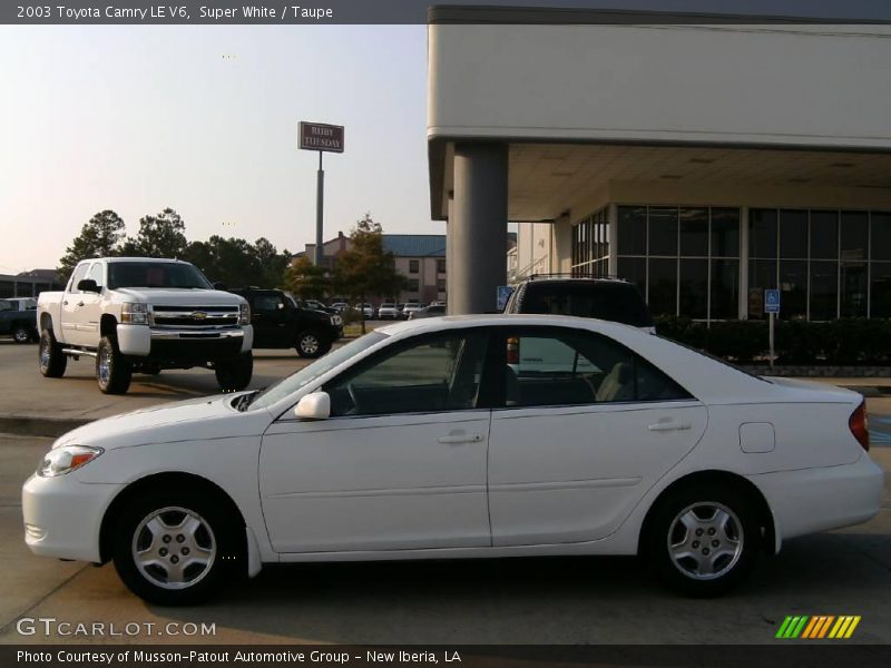 Super White / Taupe 2003 Toyota Camry LE V6