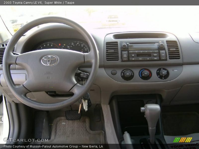 Super White / Taupe 2003 Toyota Camry LE V6