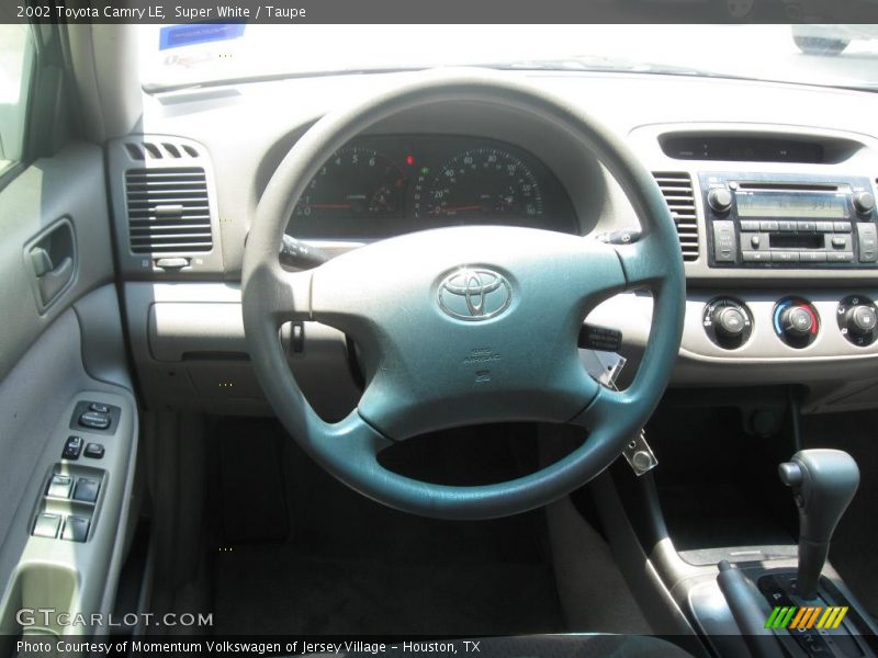 Super White / Taupe 2002 Toyota Camry LE