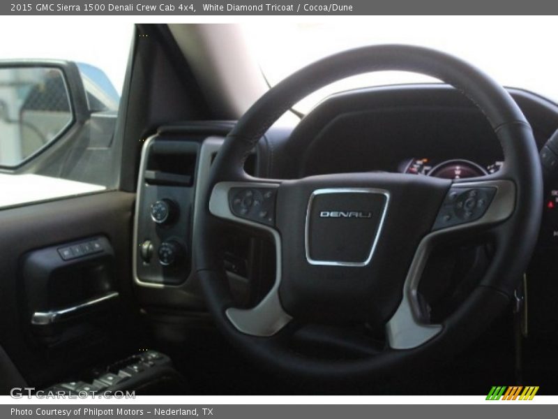 White Diamond Tricoat / Cocoa/Dune 2015 GMC Sierra 1500 Denali Crew Cab 4x4