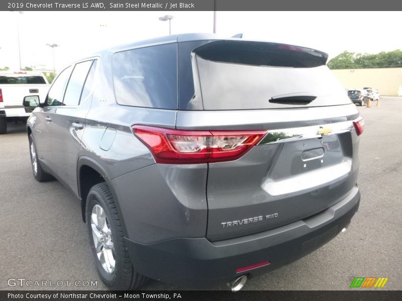 Satin Steel Metallic / Jet Black 2019 Chevrolet Traverse LS AWD