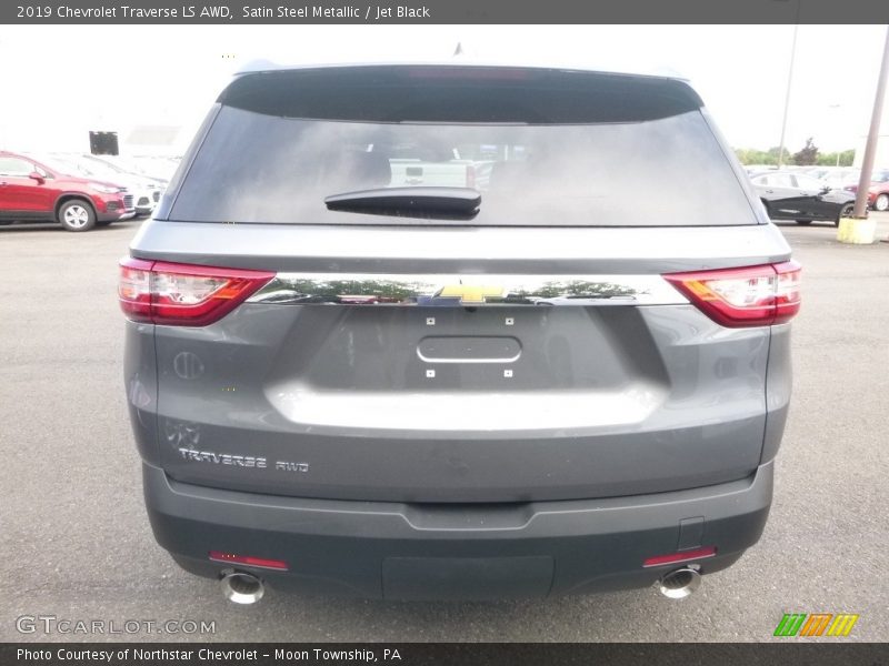 Satin Steel Metallic / Jet Black 2019 Chevrolet Traverse LS AWD