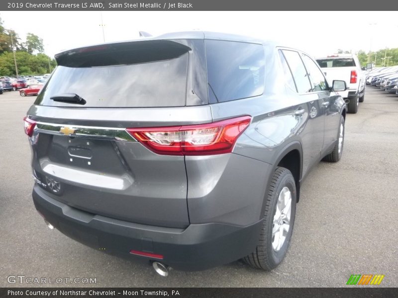 Satin Steel Metallic / Jet Black 2019 Chevrolet Traverse LS AWD