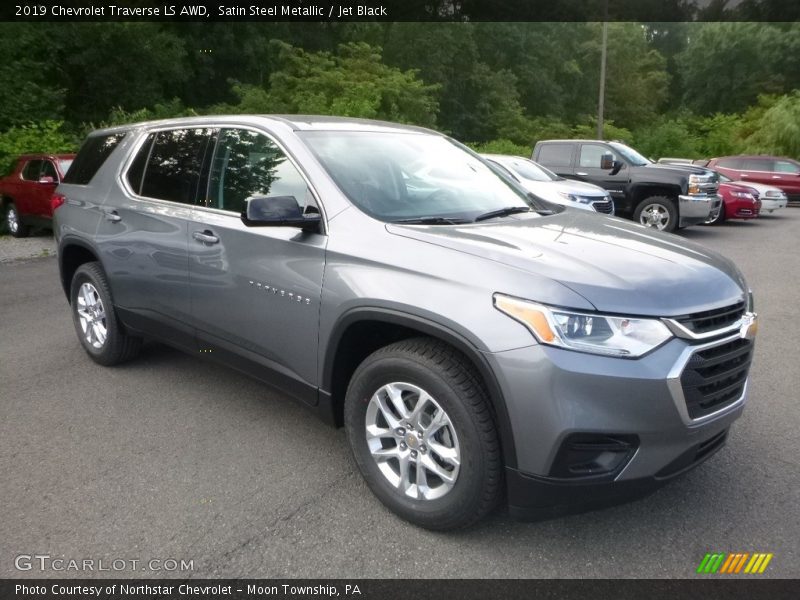 Satin Steel Metallic / Jet Black 2019 Chevrolet Traverse LS AWD