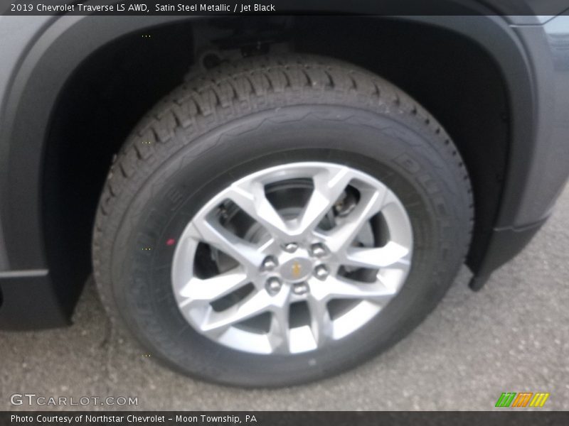 Satin Steel Metallic / Jet Black 2019 Chevrolet Traverse LS AWD