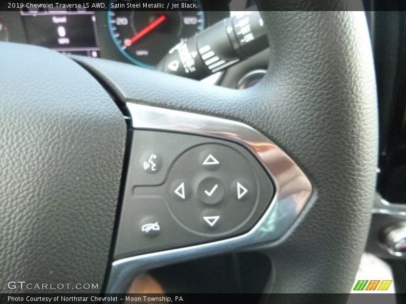 Satin Steel Metallic / Jet Black 2019 Chevrolet Traverse LS AWD