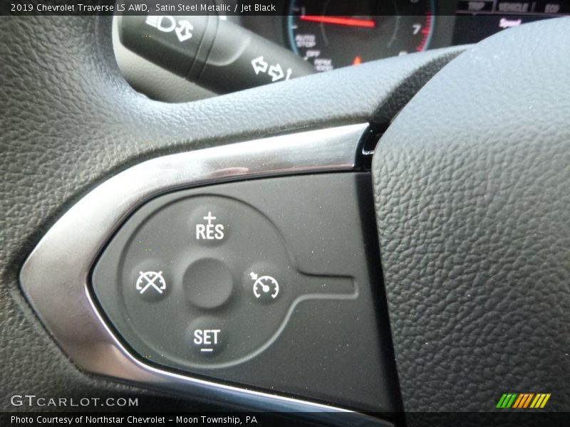 Satin Steel Metallic / Jet Black 2019 Chevrolet Traverse LS AWD