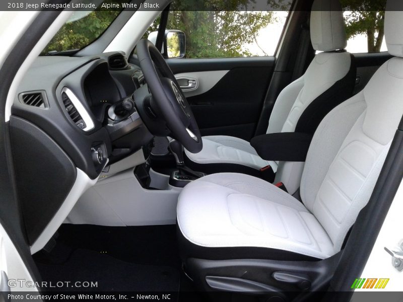 Alpine White / Black 2018 Jeep Renegade Latitude