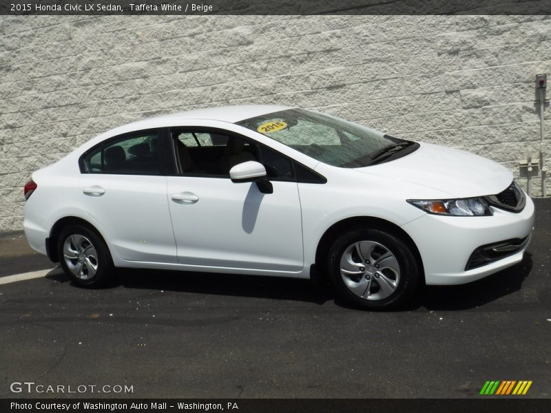 Taffeta White / Beige 2015 Honda Civic LX Sedan