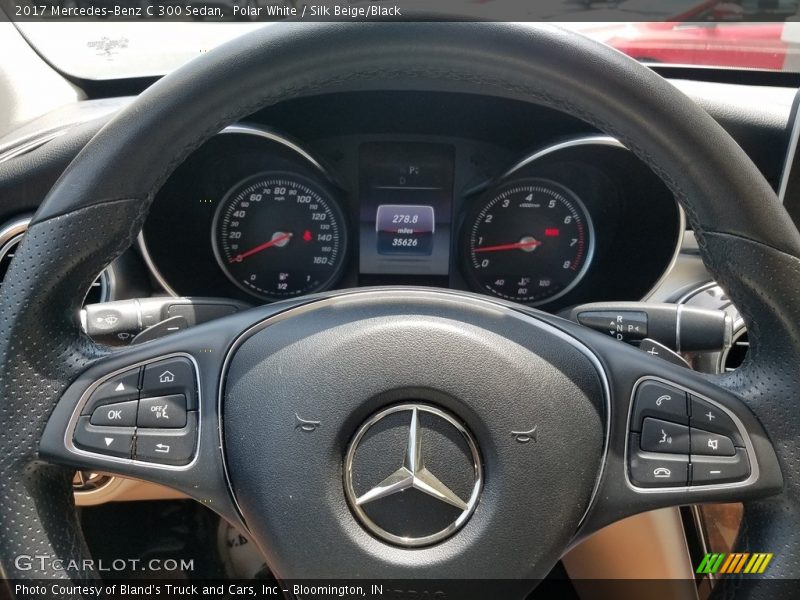 Polar White / Silk Beige/Black 2017 Mercedes-Benz C 300 Sedan
