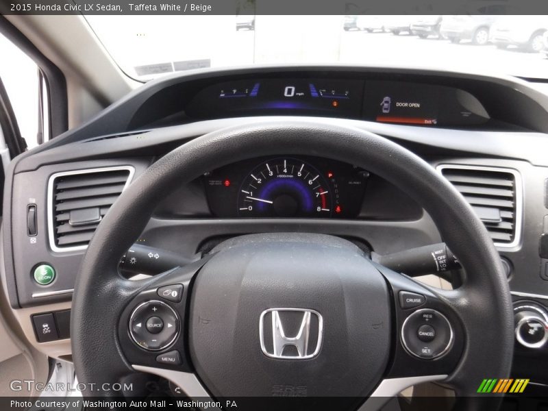 Taffeta White / Beige 2015 Honda Civic LX Sedan