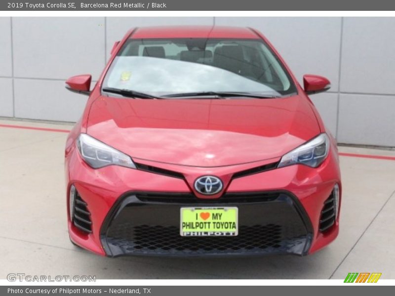 Barcelona Red Metallic / Black 2019 Toyota Corolla SE