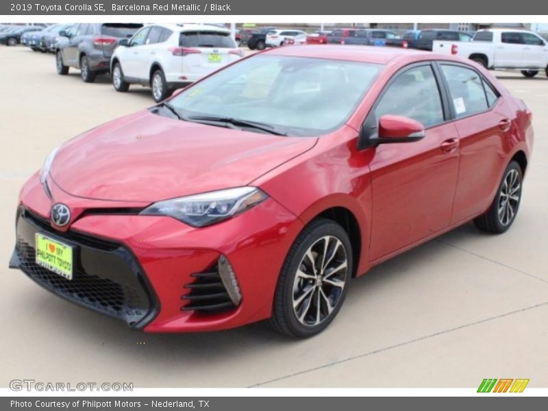Barcelona Red Metallic / Black 2019 Toyota Corolla SE