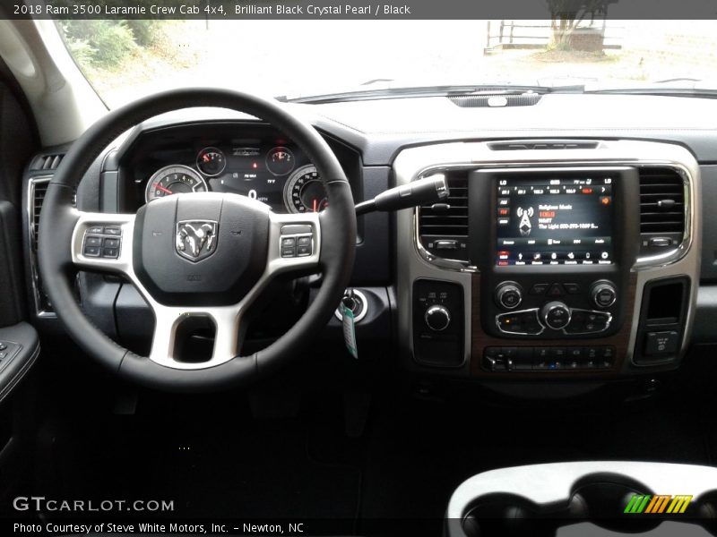 Brilliant Black Crystal Pearl / Black 2018 Ram 3500 Laramie Crew Cab 4x4