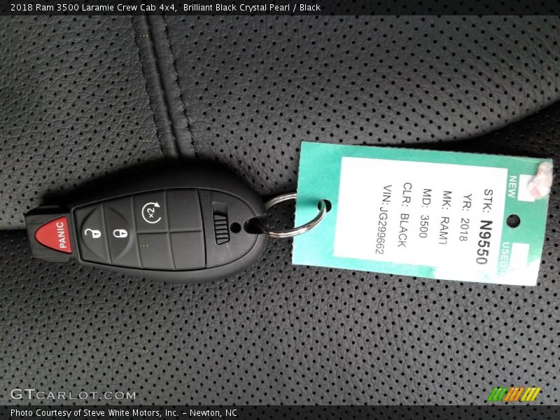 Brilliant Black Crystal Pearl / Black 2018 Ram 3500 Laramie Crew Cab 4x4