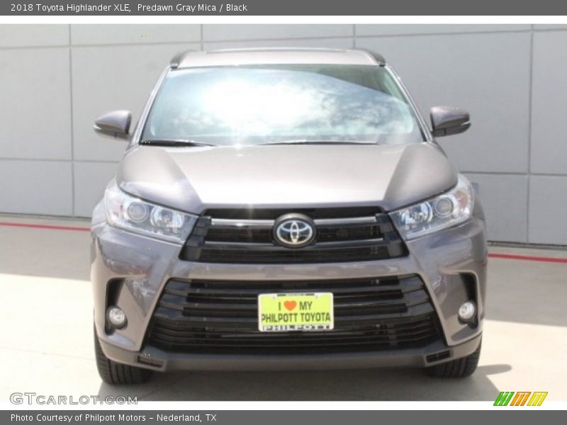 Predawn Gray Mica / Black 2018 Toyota Highlander XLE