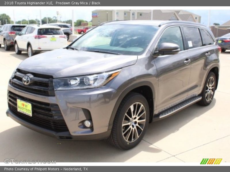 Predawn Gray Mica / Black 2018 Toyota Highlander XLE