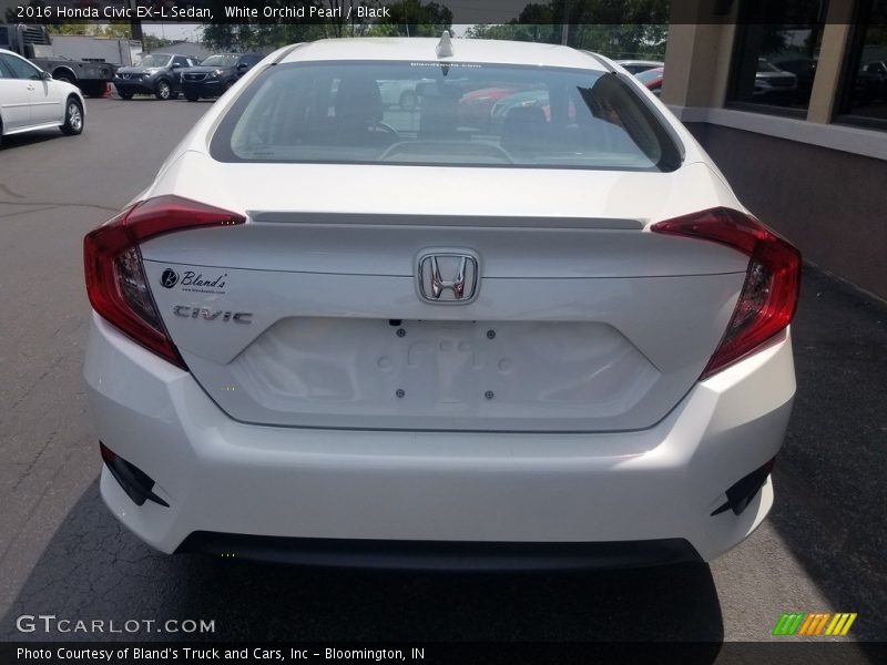 White Orchid Pearl / Black 2016 Honda Civic EX-L Sedan