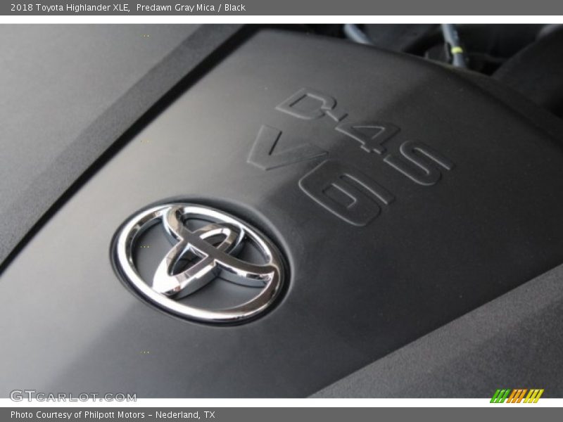 Predawn Gray Mica / Black 2018 Toyota Highlander XLE