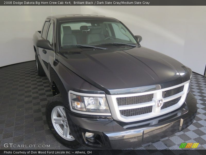 Brilliant Black / Dark Slate Gray/Medium Slate Gray 2008 Dodge Dakota Big Horn Crew Cab 4x4
