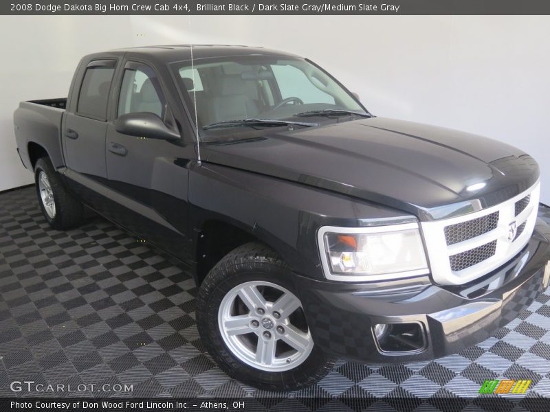 Brilliant Black / Dark Slate Gray/Medium Slate Gray 2008 Dodge Dakota Big Horn Crew Cab 4x4