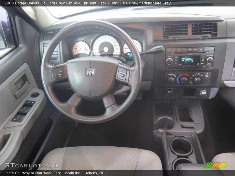 Brilliant Black / Dark Slate Gray/Medium Slate Gray 2008 Dodge Dakota Big Horn Crew Cab 4x4