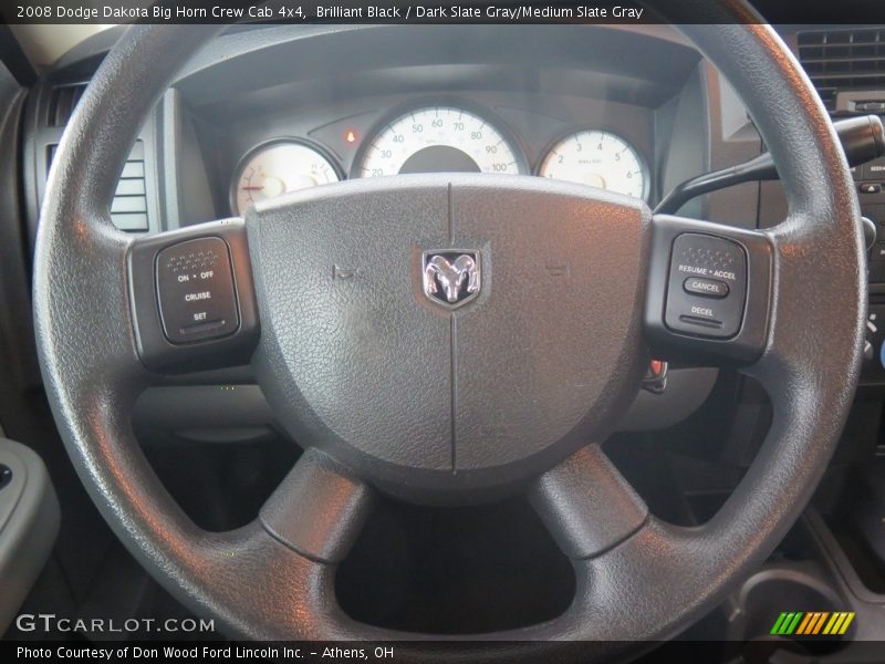 Brilliant Black / Dark Slate Gray/Medium Slate Gray 2008 Dodge Dakota Big Horn Crew Cab 4x4