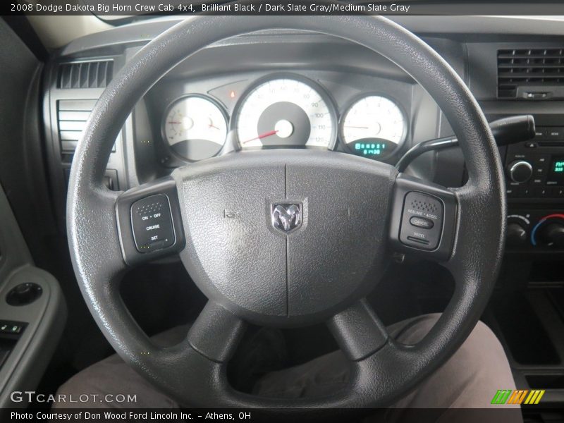 Brilliant Black / Dark Slate Gray/Medium Slate Gray 2008 Dodge Dakota Big Horn Crew Cab 4x4