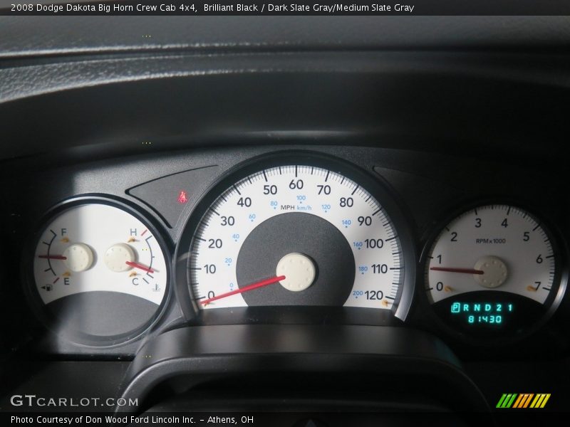 Brilliant Black / Dark Slate Gray/Medium Slate Gray 2008 Dodge Dakota Big Horn Crew Cab 4x4