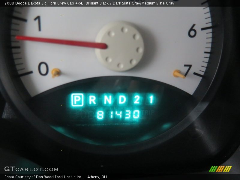 Brilliant Black / Dark Slate Gray/Medium Slate Gray 2008 Dodge Dakota Big Horn Crew Cab 4x4