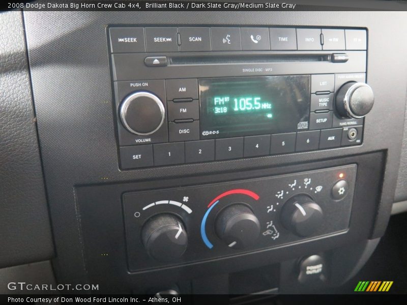 Brilliant Black / Dark Slate Gray/Medium Slate Gray 2008 Dodge Dakota Big Horn Crew Cab 4x4