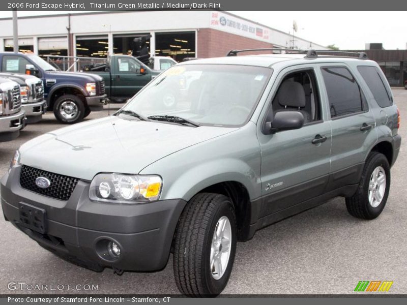 Titanium Green Metallic / Medium/Dark Flint 2006 Ford Escape Hybrid